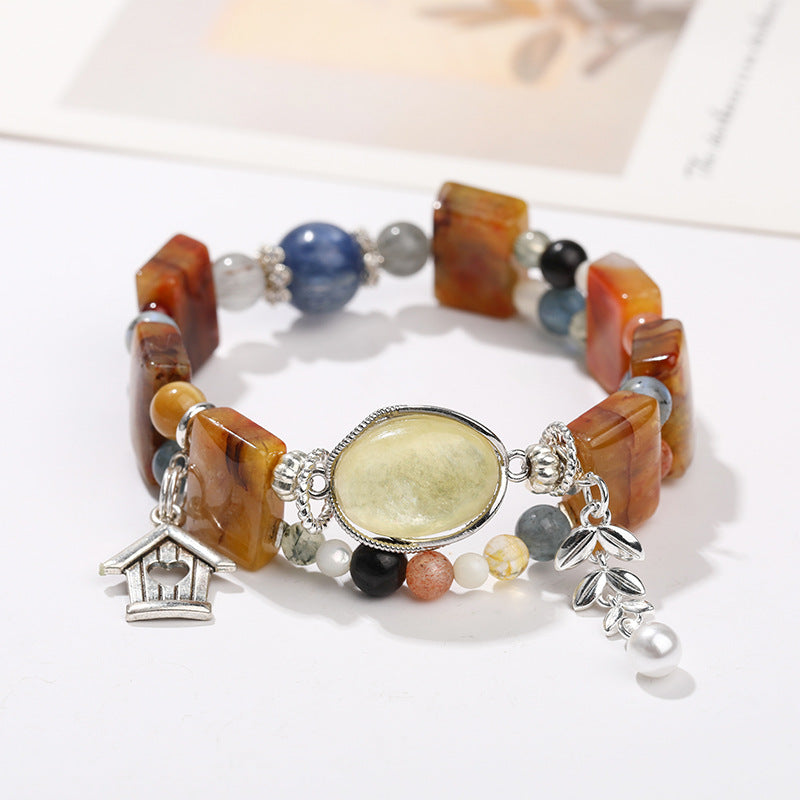 Famous Painting Series-Van Gogh's 《The Sower》 Detail 2 - LuckyHertz Crystal Bracelet