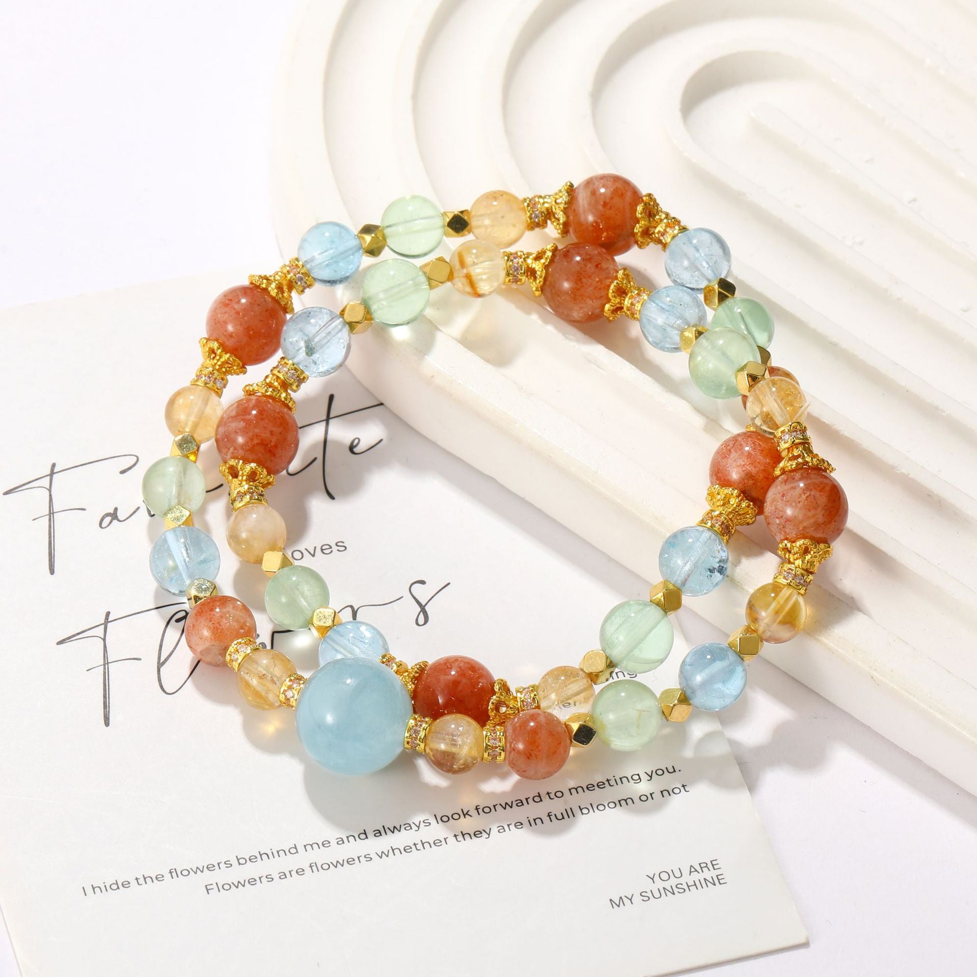 Summer Fireworks Detail 2 - LuckyHertz Crystal Bracelet