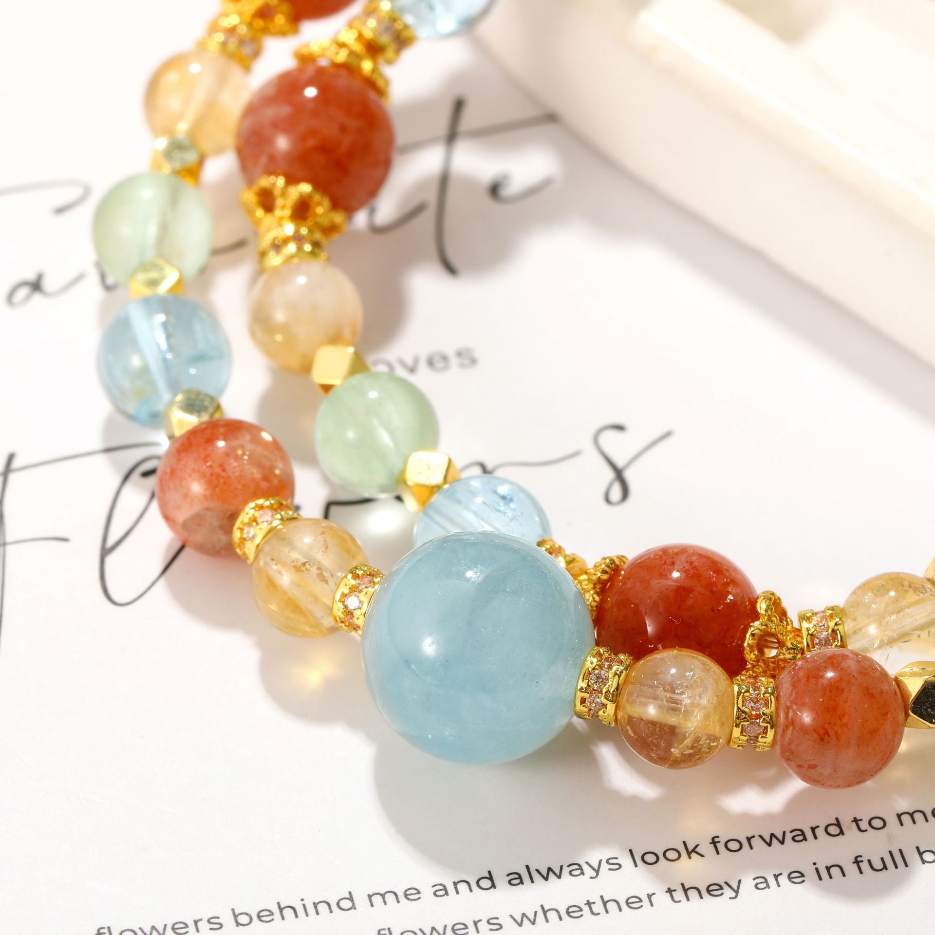 Summer Fireworks Detail 3 - LuckyHertz Crystal Bracelet