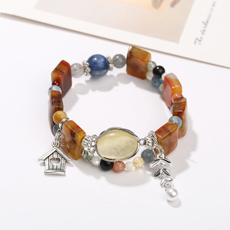 Famous Painting Series-Van Gogh's 《The Sower》 Detail 4 - LuckyHertz Crystal Bracelet
