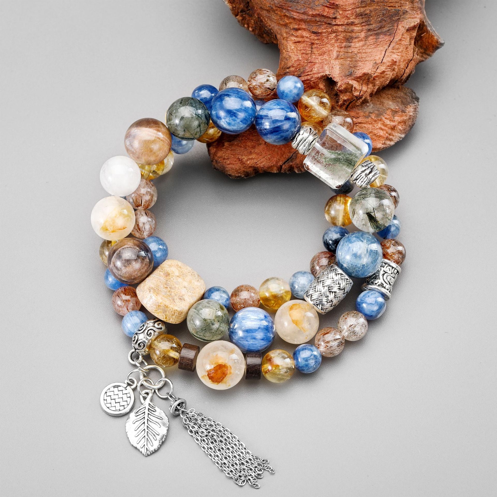 Famous Painting Series- Van Gogh's 《Root》 Detail 3 - LuckyHertz Crystal Bracelet