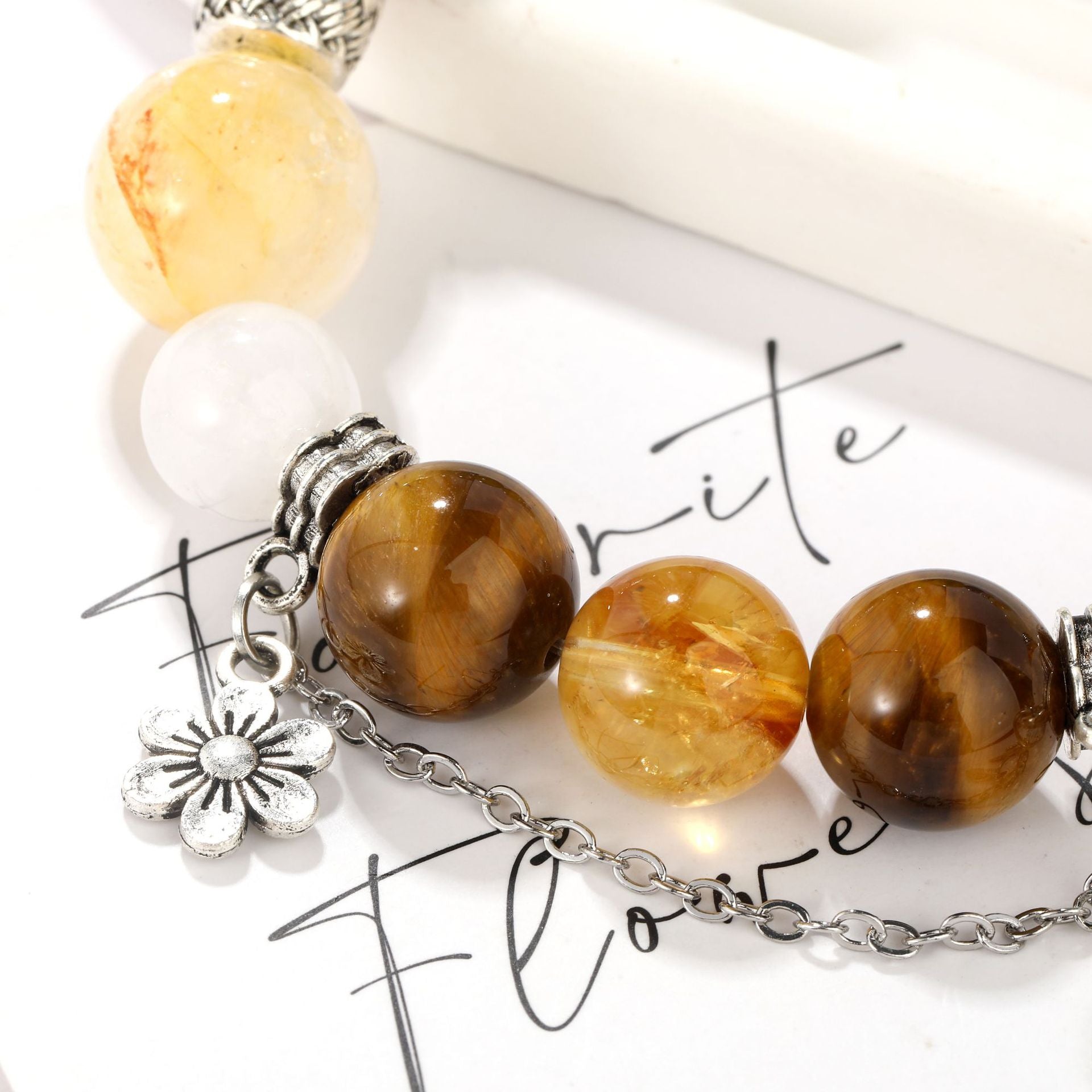 Maple Forest Village Detail 3 - LuckyHertz Crystal Bracelet
