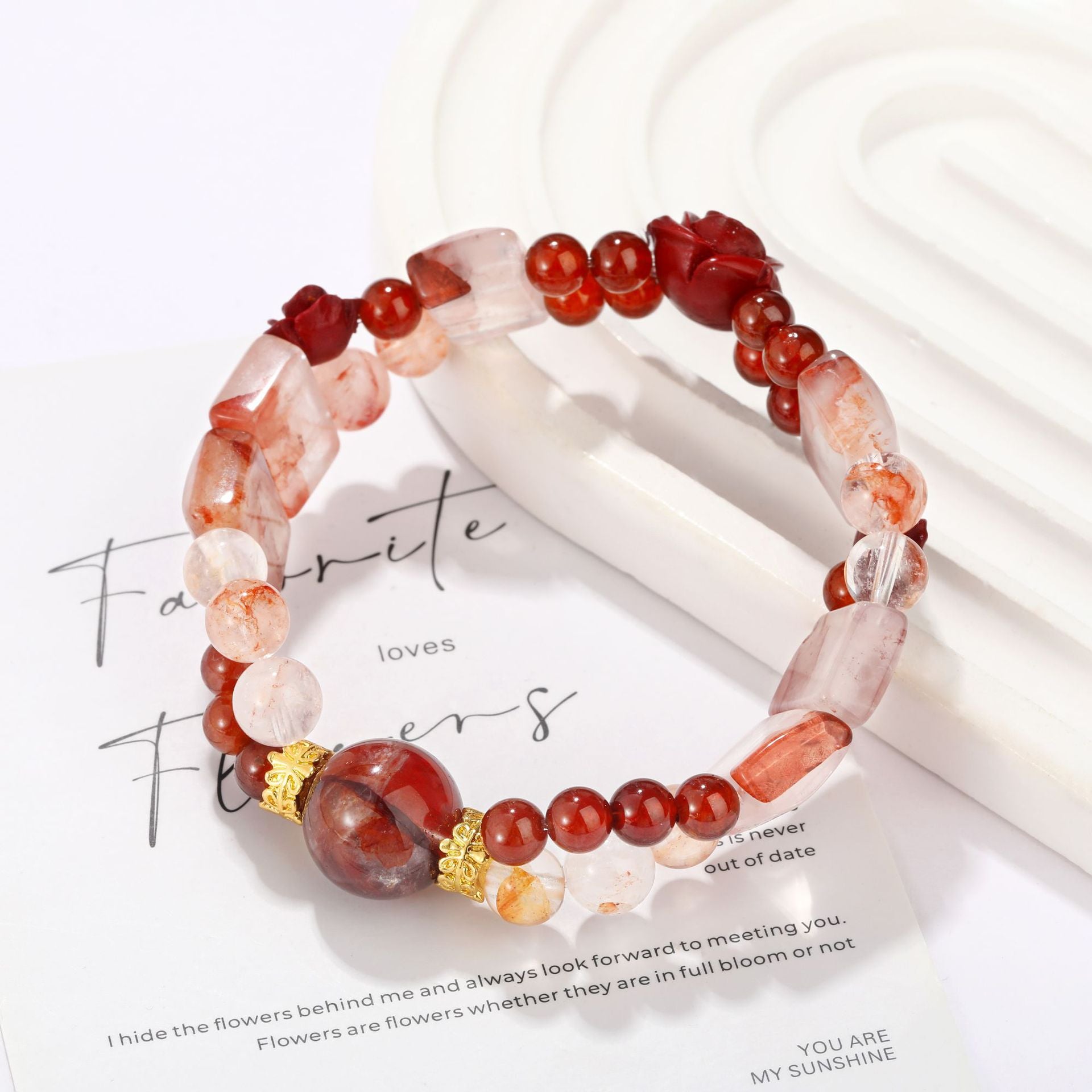 Rose Maid Detail 2 - LuckyHertz Crystal Bracelet