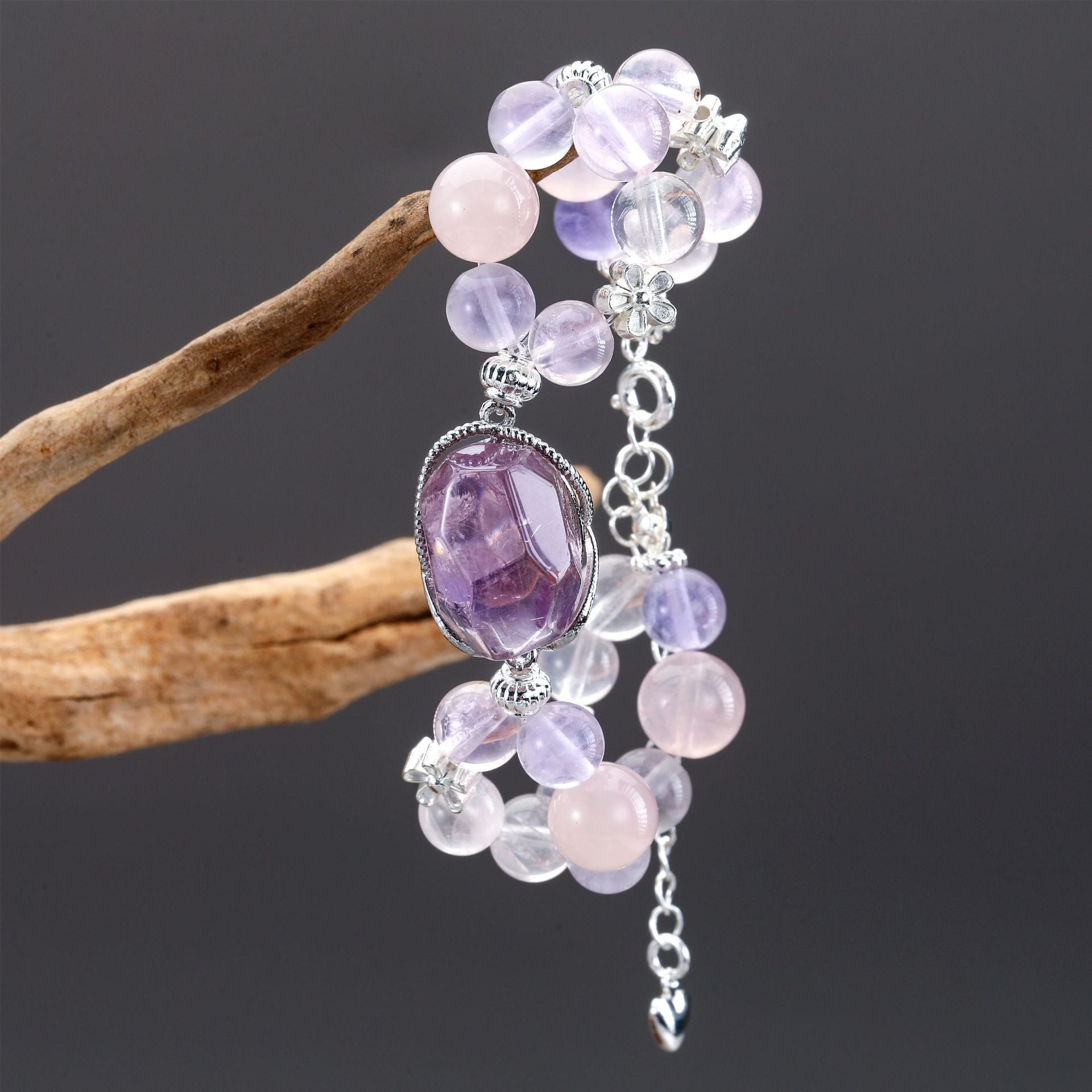 Lilacs by the window Detail 4 - LuckyHertz Crystal Bracelet
