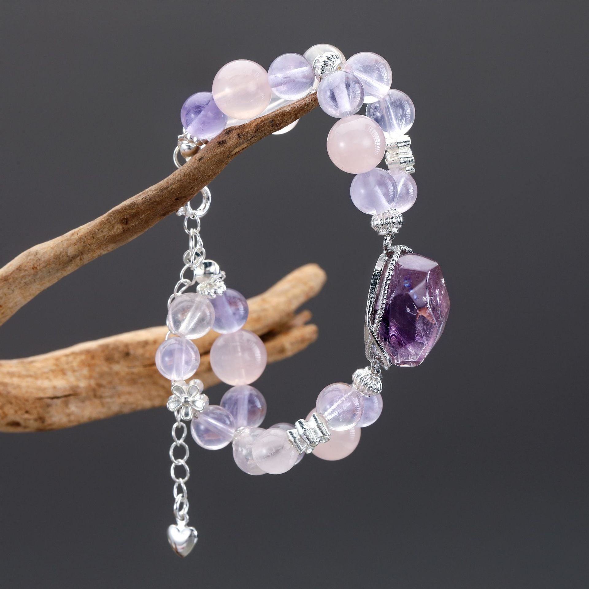 Lilacs by the window Detail 5 - LuckyHertz Crystal Bracelet