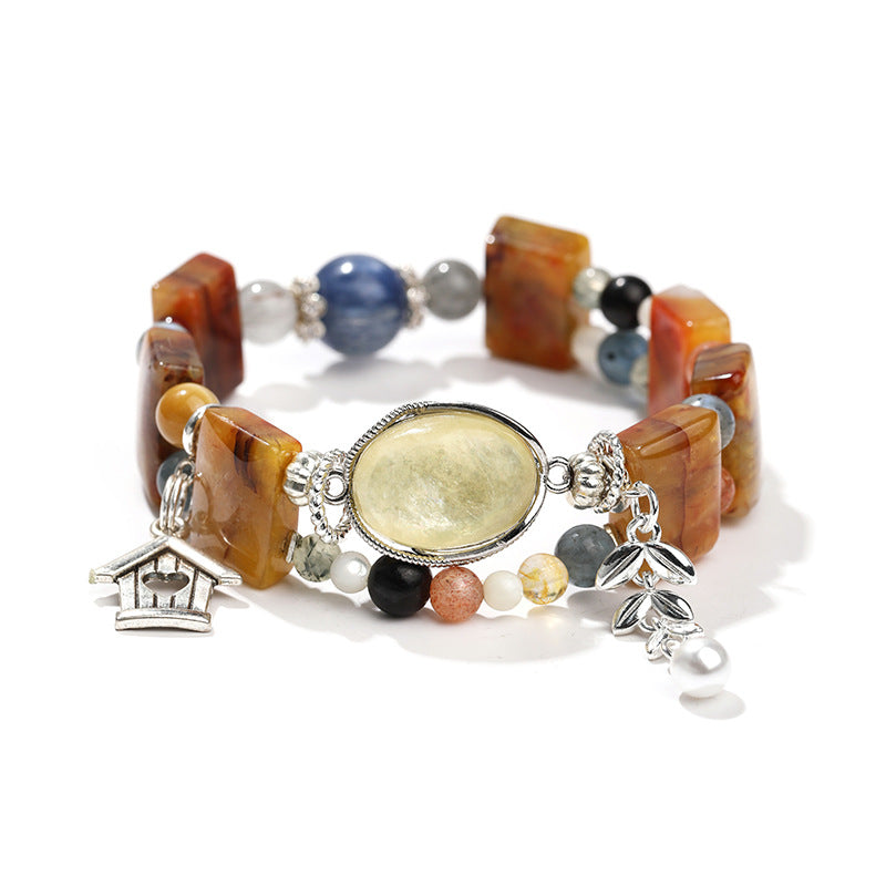 Famous Painting Series-Van Gogh's 《The Sower》 Detail 5 - LuckyHertz Crystal Bracelet