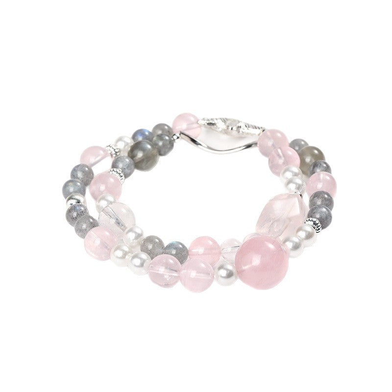 Dream Pink Sea Detail 5 - LuckyHertz Crystal Bracelet