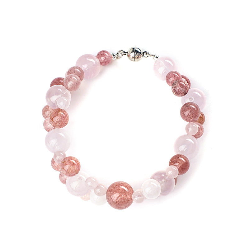 Pink Time Detail 4 - LuckyHertz Crystal Bracelet