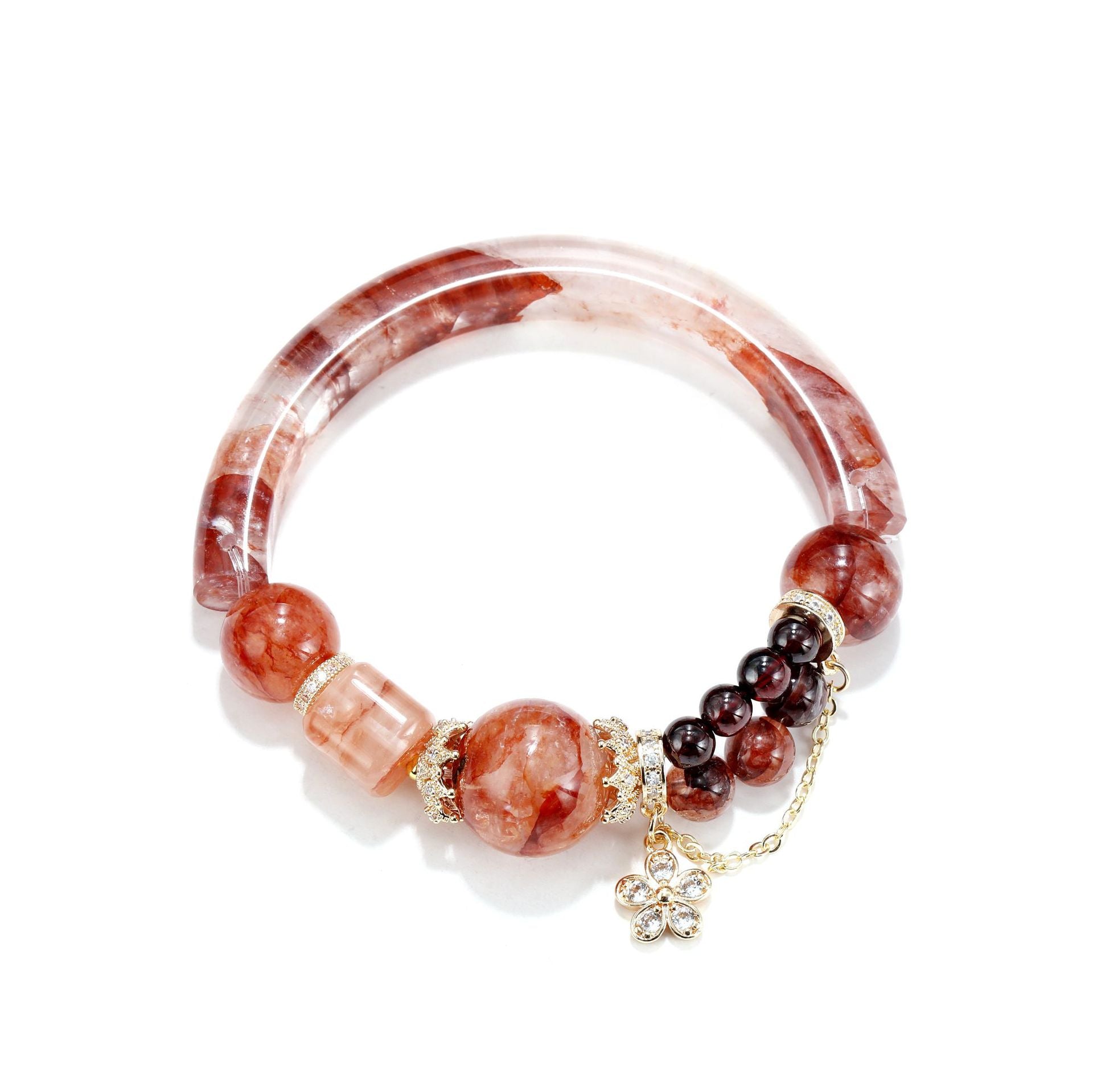 Sunset Clouds-Afterglow of the setting sun Detail 2 - LuckyHertz Crystal Bracelet