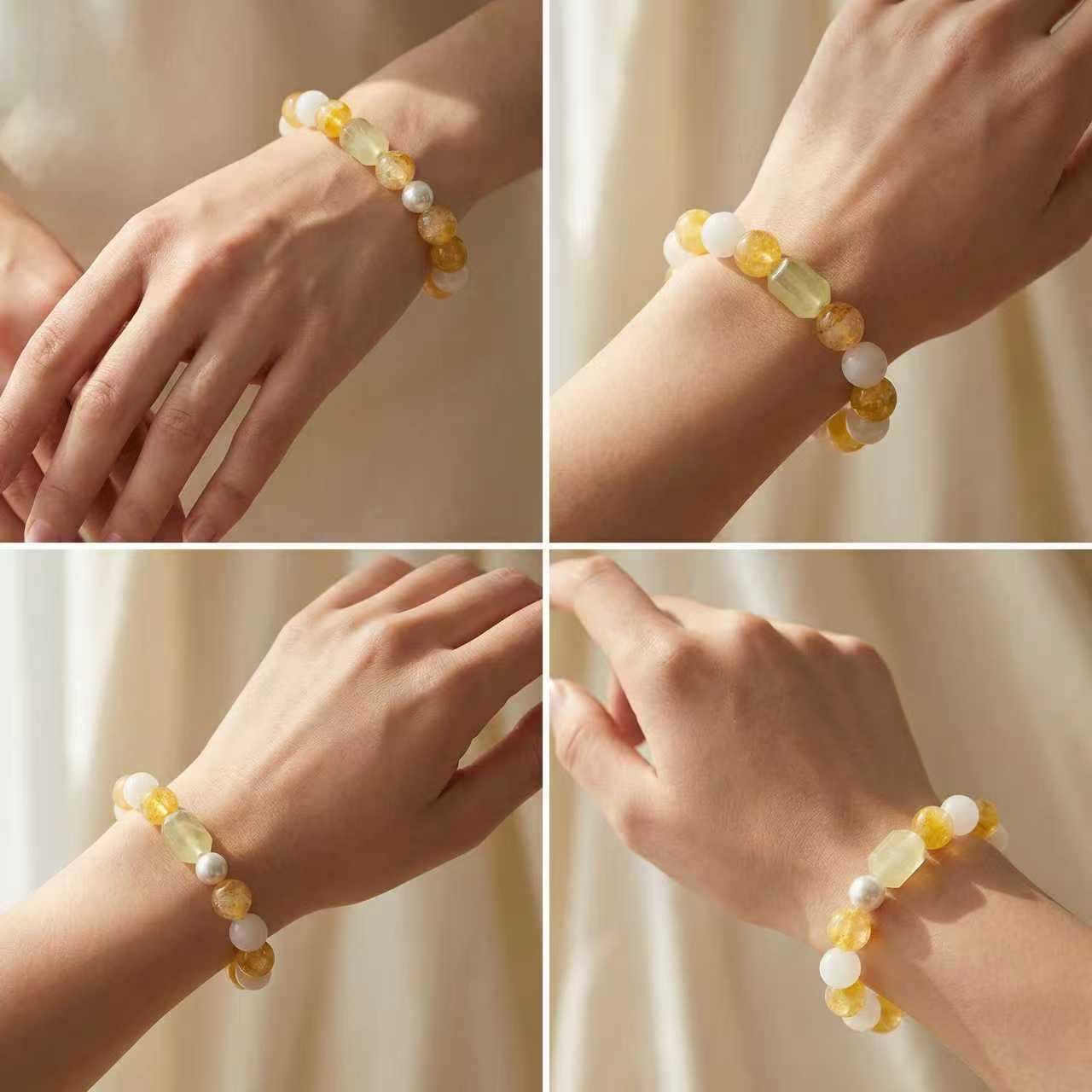 Orange Soda Detail 2 - LuckyHertz Crystal Bracelet
